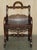 Set of Antique Victorian English Hand Carved Hall Chairs with Rotating Handles, 1880 For Sale - Image 3 of 18