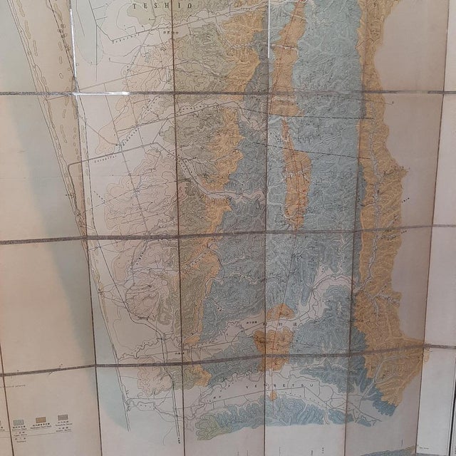 1930s Large Topographical and Geological Map, 1936 For Sale - Image 5 of 7