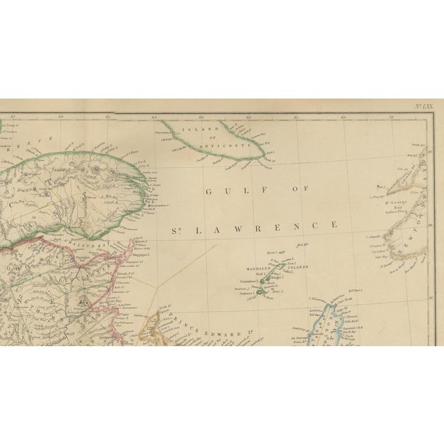 Antique Map of New Brunswick, Nova Scotia, Prince Edward Island and Canada East, 1860 For Sale - Image 4 of 9