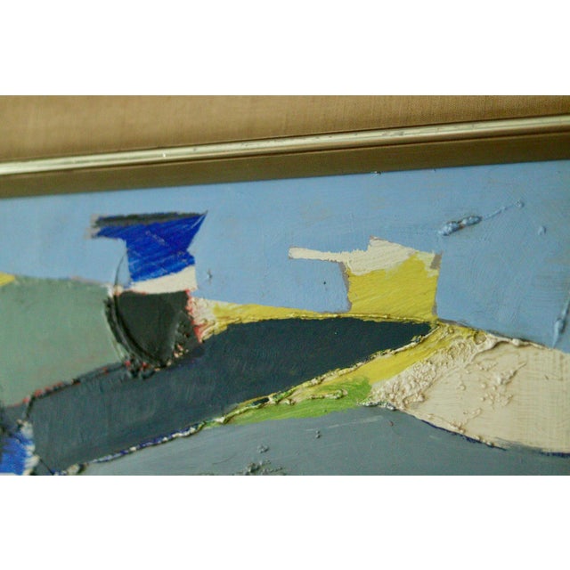 Hans Osswald, Abstract Composition, 1960s, Oil on Panel, Framed For Sale - Image 6 of 11