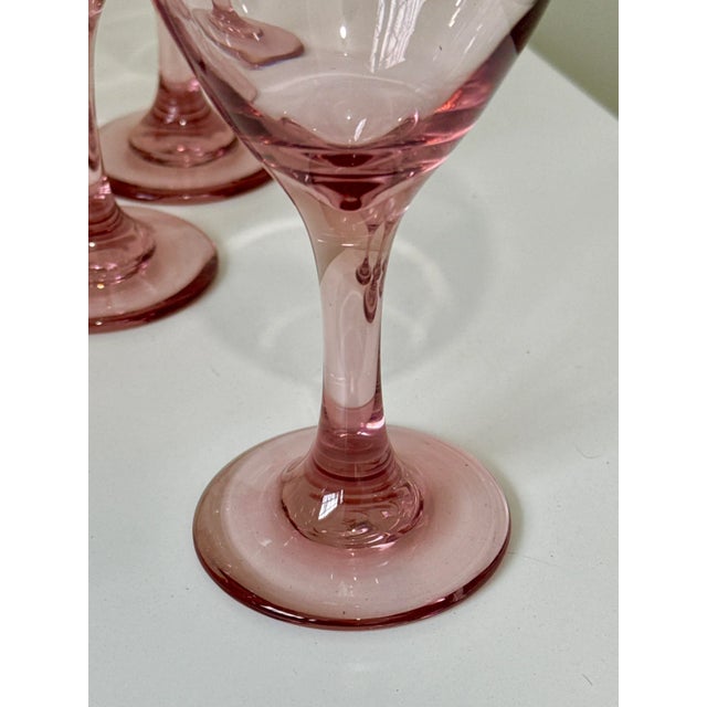 Libbey Pink Plum Wine Glasses - S/12 For Sale - Image 9 of 9