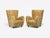 Paolo Buffa Attrib., Beige Shearling, Wood, Lounge Chairs, Italy, 1950s For Sale - Image 4 of 14