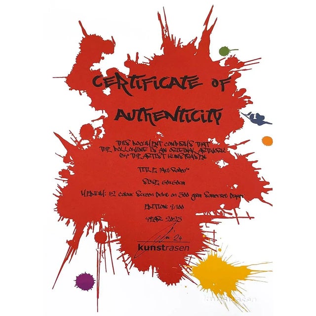 Kunstrasen Art Rodeo 2 Red Framed Screen Print, 2023 For Sale - Image 4 of 4