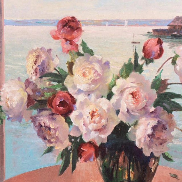 Textile 'Still Life of Tulips and Roses' by Irene Stry, New York, Society of Independent Artists, National Academy of Design For Sale - Image 7 of 8