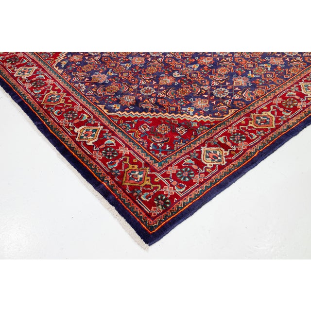 Blue Blue Allover Designed Mahal Persian Wool Rug From the 1930s For Sale - Image 8 of 10