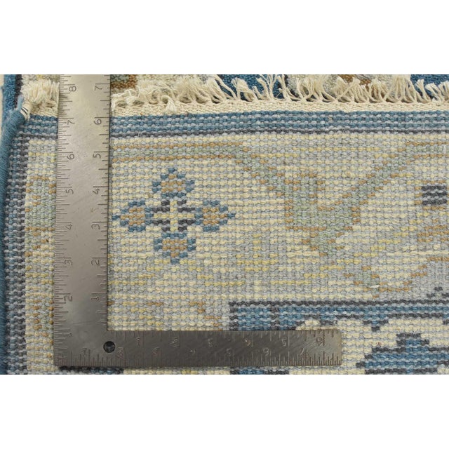 Oushak Runner 2’8” X 10′ Blue Wool Tribal Hand-Knotted Oriental Rug For Sale - Image 13 of 13