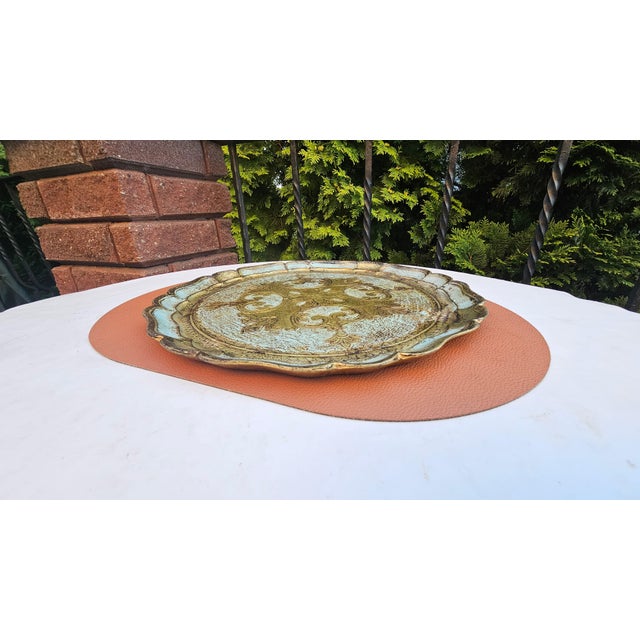 Florentine Wooden Tray, 1970s For Sale - Image 6 of 7