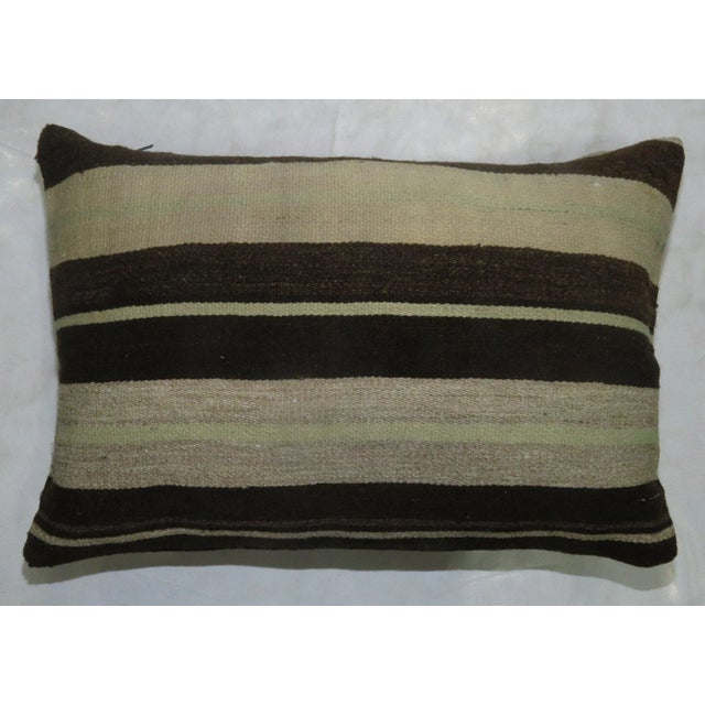 Large Kilim Striped Pillow For Sale - Image 4 of 4