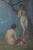 A monumental and atmospheric French Symbolist oil painting by Jules Octave Triquet (1867–1914), depicting two nude female...