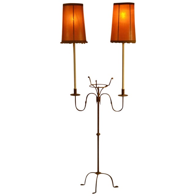 Double Iron Floor Lamp For Sale