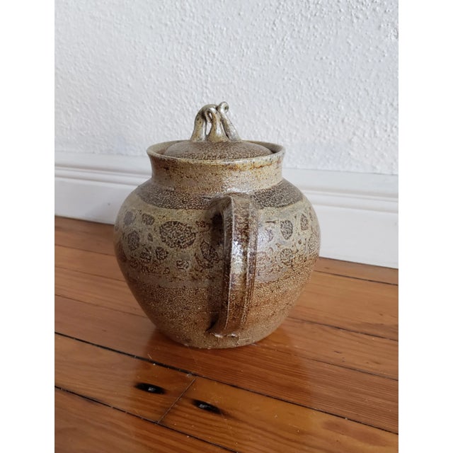 Mid-Century Modern 1960s Attributed Viola Frey Studio Production Pottery Teapot For Sale - Image 3 of 12