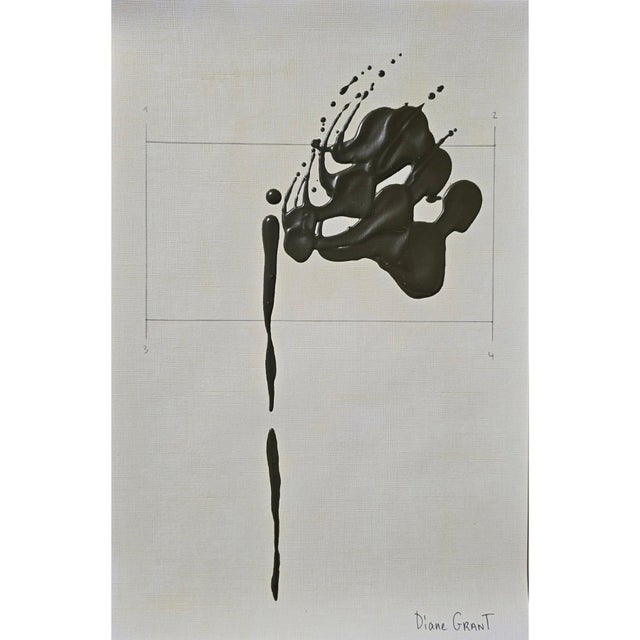 Organic Modern Original Flower Painting by Diane Grant Oil and pencil on high-quality 'Hahnemühle' Canvas Grain Fine Art...