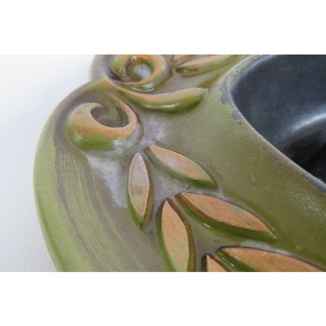 Mid Century Modern Haeger Pottery Green Ashtray 4520b For Sale - Image 15 of 16