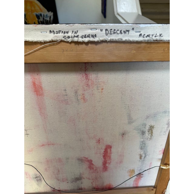 Abstract Large Contemporary Abstract Painting by Houston Artist Gena Haber, 40” X 30” For Sale - Image 3 of 4