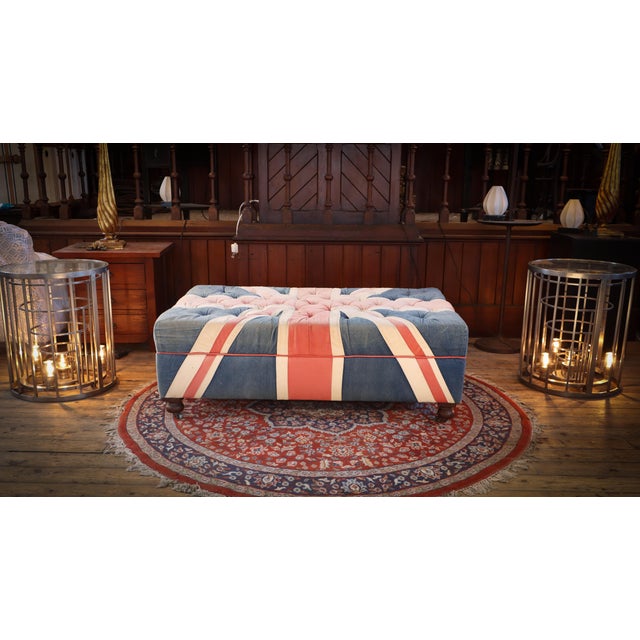 Westminster Buttoned Ottoman by Timothy Oulton Halo, 2010s For Sale - Image 14 of 16