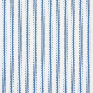 SAMPLE - Schumacher X Mark D. Sikes Birdie Ticking Stripe Fabric In Indigo For Sale