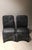 Pair of Postmodern Waterfall Dining Chairs in Marbleized Upholstery For Sale - Image 4 of 7