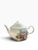 Beautiful vintage Kaldun & Bogle ceramic teapot featuring an elegant ivory body adorned with an elaborate dimensional...
