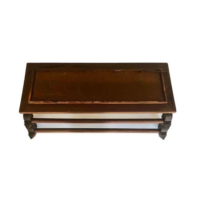 Traditional Antique Eastlake Mirrored Double Hand Towel Bar For Sale - Image 3 of 7