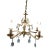 Solid Brass Floral Chandelier With Crystals (C. 1920s-1940s) For Sale