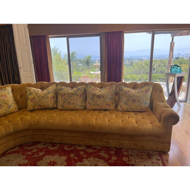 Custom Made Curved Sofa For Sale - Image 4 of 13