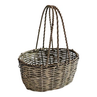 Small Silver Basket For Sale