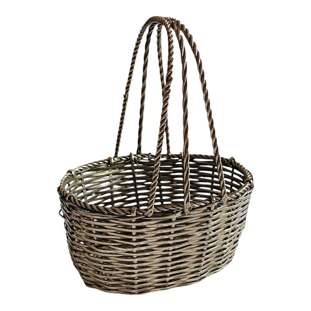 Small Silver Basket For Sale
