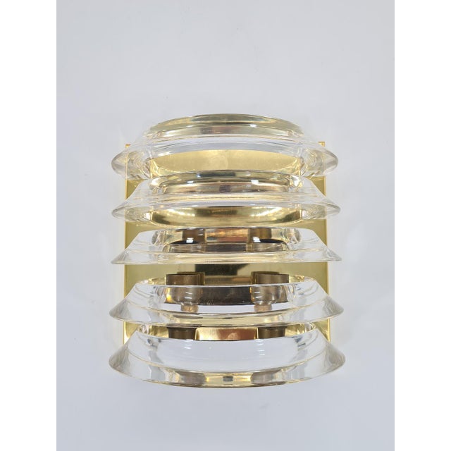 Prometeusz Wall Lamp in Brass with Transparent Acrylic Elements, Poland, 1980s For Sale - Image 13 of 14