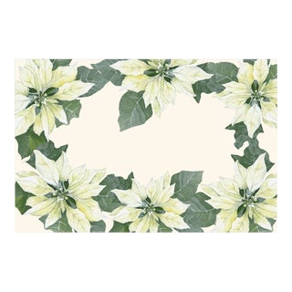 Contemporary Poinsettia Paper Placemat Pads- Set of 30 For Sale