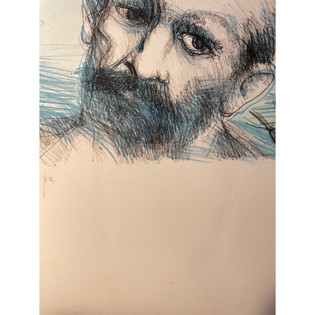 1960s Giuseppe Motti Figural Lithograph For Sale - Image 4 of 4