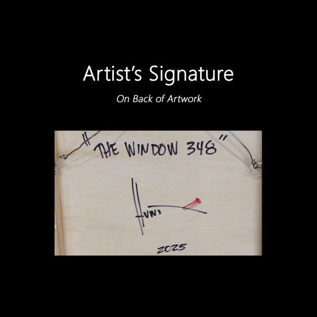 The Window 348 - Original Minimalist Mixed Media Acrylic and Resin Painting on Wood Panel by Ricky Hunt For Sale - Image 9 of 9