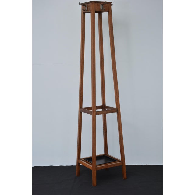 English Arts and Crafts Oak Coat Stand from Astrola, 1930s For Sale - Image 16 of 18