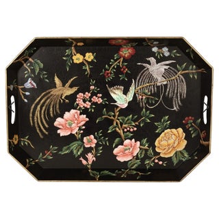 Lyra Octagonal Tray on a Black Basis by Gand & C For Sale