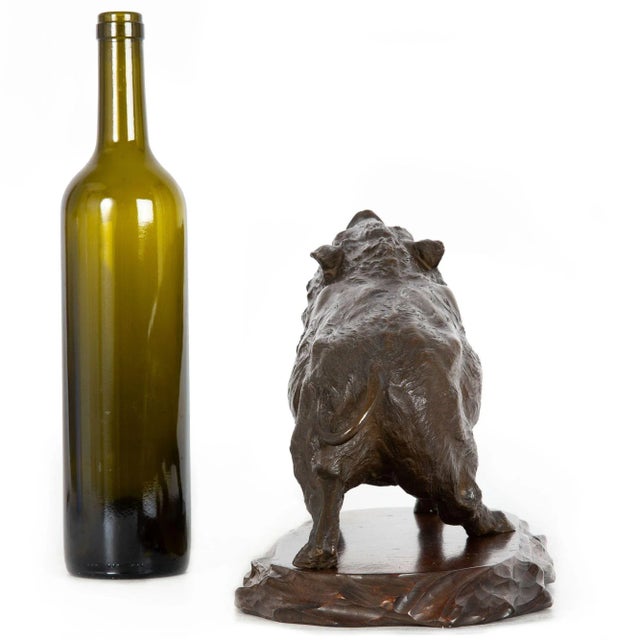 Japanese Meiji Bronze Okimono of a Wild Boar by Akasofu Gyokko For Sale - Image 6 of 13