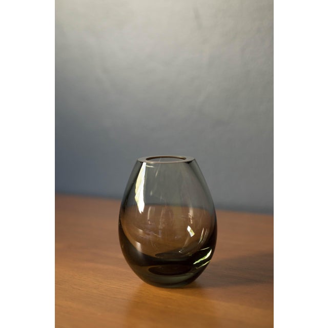 Mid-Century Modern Vintage Danish Holmegaard Tear Drop Glass Vase by Per Lutken For Sale - Image 3 of 7