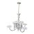 Vintage Arts Deco 8 Light Chrome Chandelier For Sale