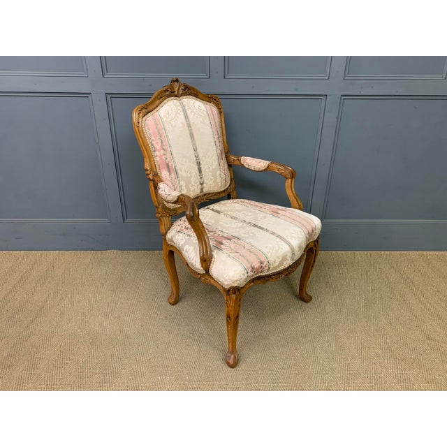 French Carved Walnut Armchairs, 1910, Set of 2 For Sale - Image 13 of 16
