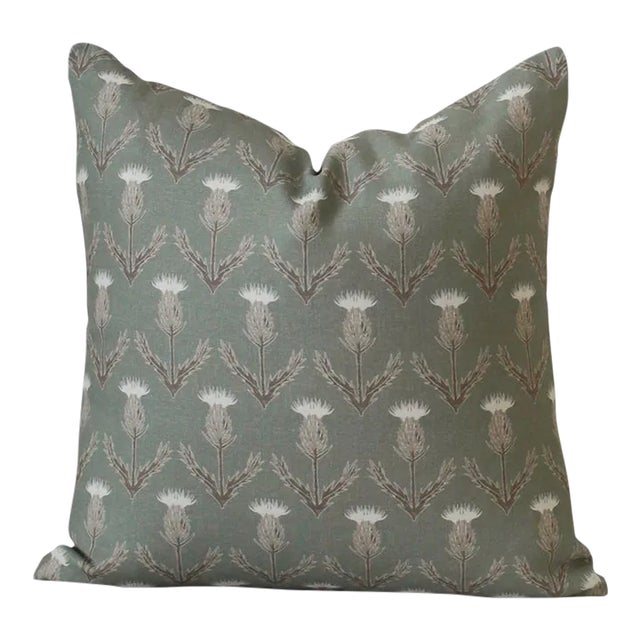 Lauren Servati Textiles, Thistle // Thyme Pillow, 20"x20" For Sale
