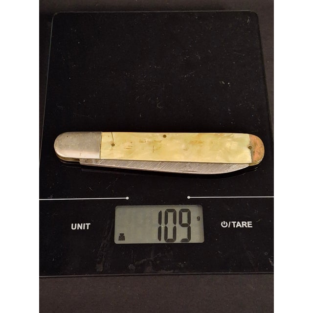 Rare Antique 1920s Judaica Folding Challah Knife Shabbat Kodesh Celluloid Czech For Sale - Image 15 of 17