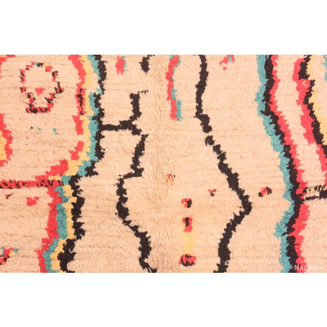 Mid 20th Century Nazmiyal Collection Vintage Colorful Allover Design Tribal Berber Moroccan Rug For Sale - Image 5 of 9