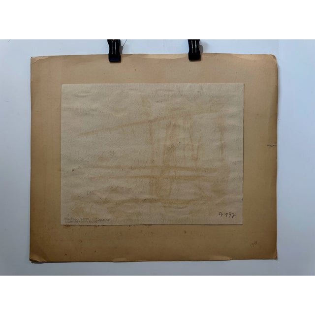 Henry Emil Salloch Original Watercolor on Paper Mountain Valley, 1936. For Sale In Atlanta - Image 6 of 7