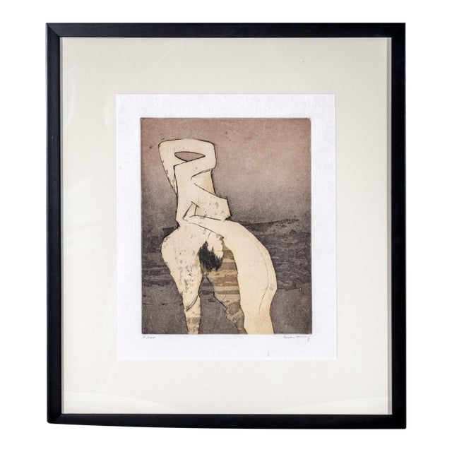 Rare Signed 1973 Dorothea Tanning Surrealist Etching “En Chair Et en Or” Limited Edition 6/100 For Sale