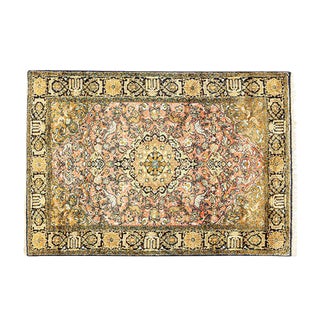 Mid-Century Modern Silk Rug, 1960s For Sale