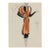 Vintage French Fashion Art Print – Rust & Black Art Deco Illustration, 12" X 16" For Sale