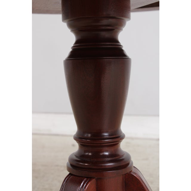 Baker Round Mahogany Pedestal Drum Table For Sale - Image 14 of 16