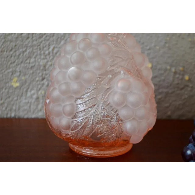 1960s Italian Bottle in Sandblasted Pink Glass from Empoli, 1960s For Sale - Image 5 of 10