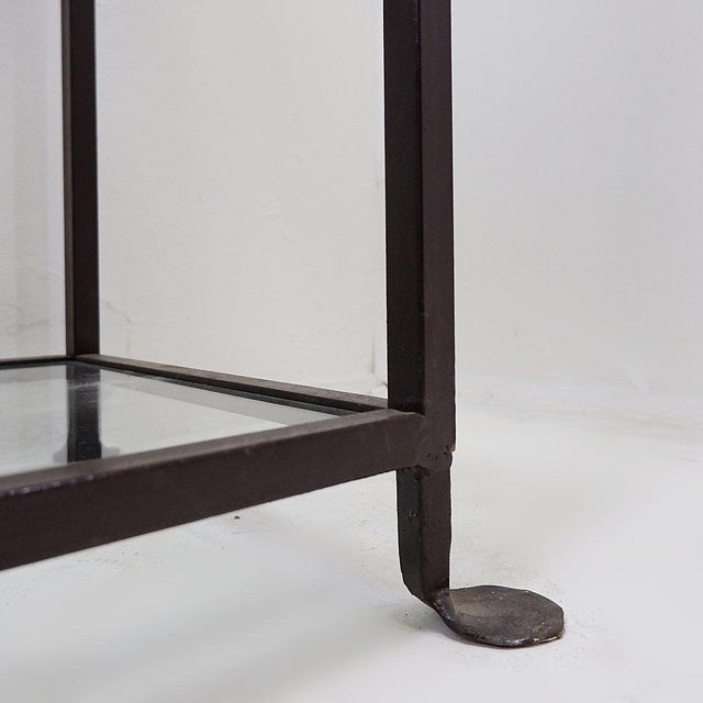 Vintage Pagoda Style Shelves in Black Metal, 1980s For Sale - Image 3 of 15