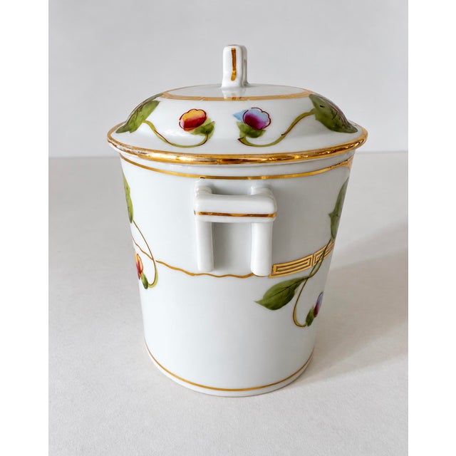 Ceramic 1920s Handpainted Floral Lidded Vase With Handles For Sale - Image 7 of 14