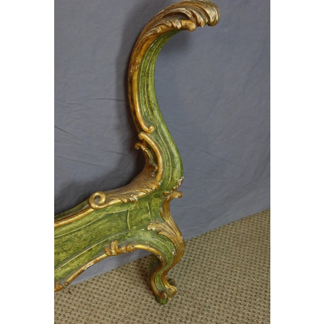 1950s Louis XV Style Bed in Gilded Wood, 1950s For Sale - Image 5 of 13