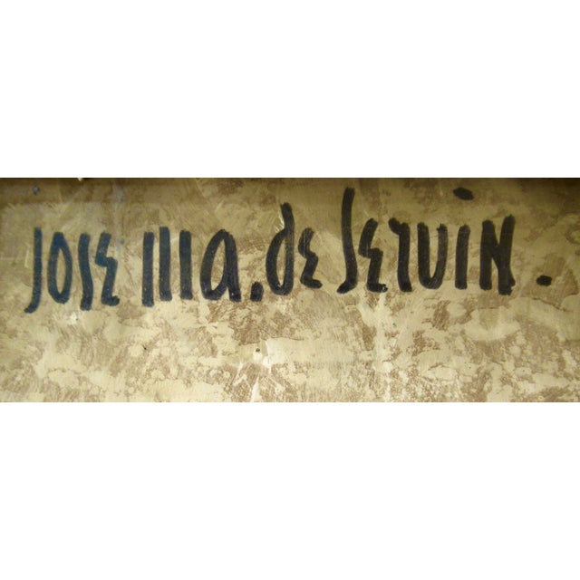 Jose Maria De Servin Decorated Cat C,1960 Painting For Sale In San Francisco - Image 6 of 7